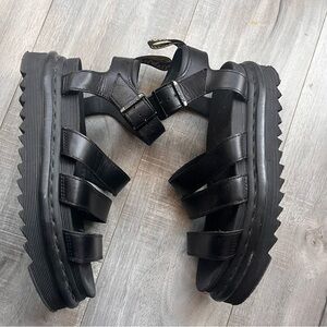 Dr. Martens Black Chunky Platform Fisherman Sandals